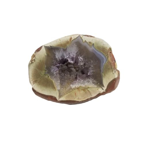 agate slice with amethyst