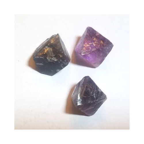 fluorite octahedra dark mauve